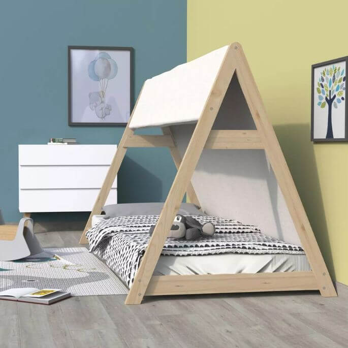 Lit cabane tipi enfant épicéa massif